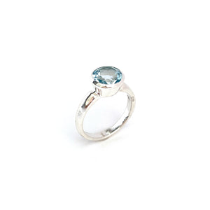 silver moonstone wave ring