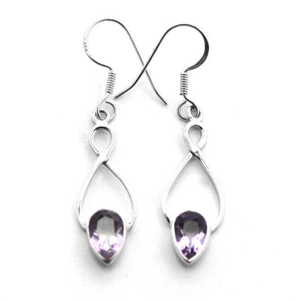 Silver Amethyst Earrings