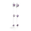 Amethyst Silver Thread Earrings