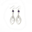 Multi-Leaf Amethyst Drop Earrings