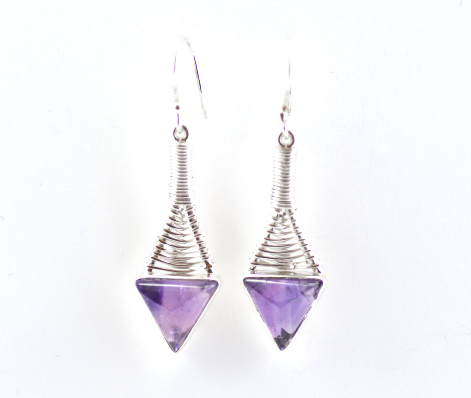 Aquatic Amethyst Earrings