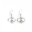 Blue Topaz  Heart Dropped Earrings