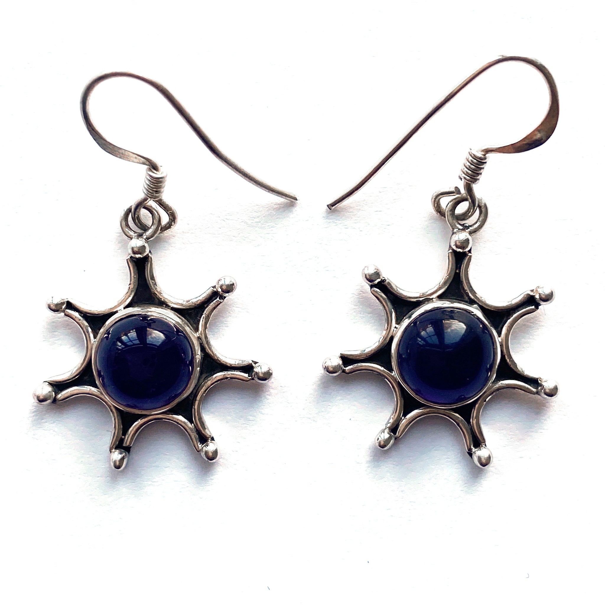 Amethyst Star Earrings