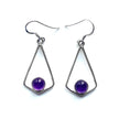 Cabochon Amethyst Kite Earrings