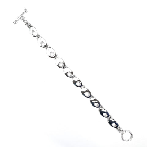 Silver Cat-Eye Bracelet