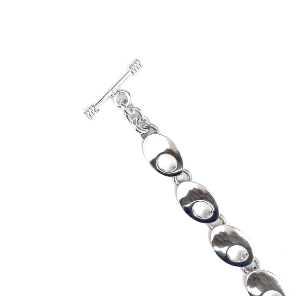 Silver Cat-Eye Bracelet