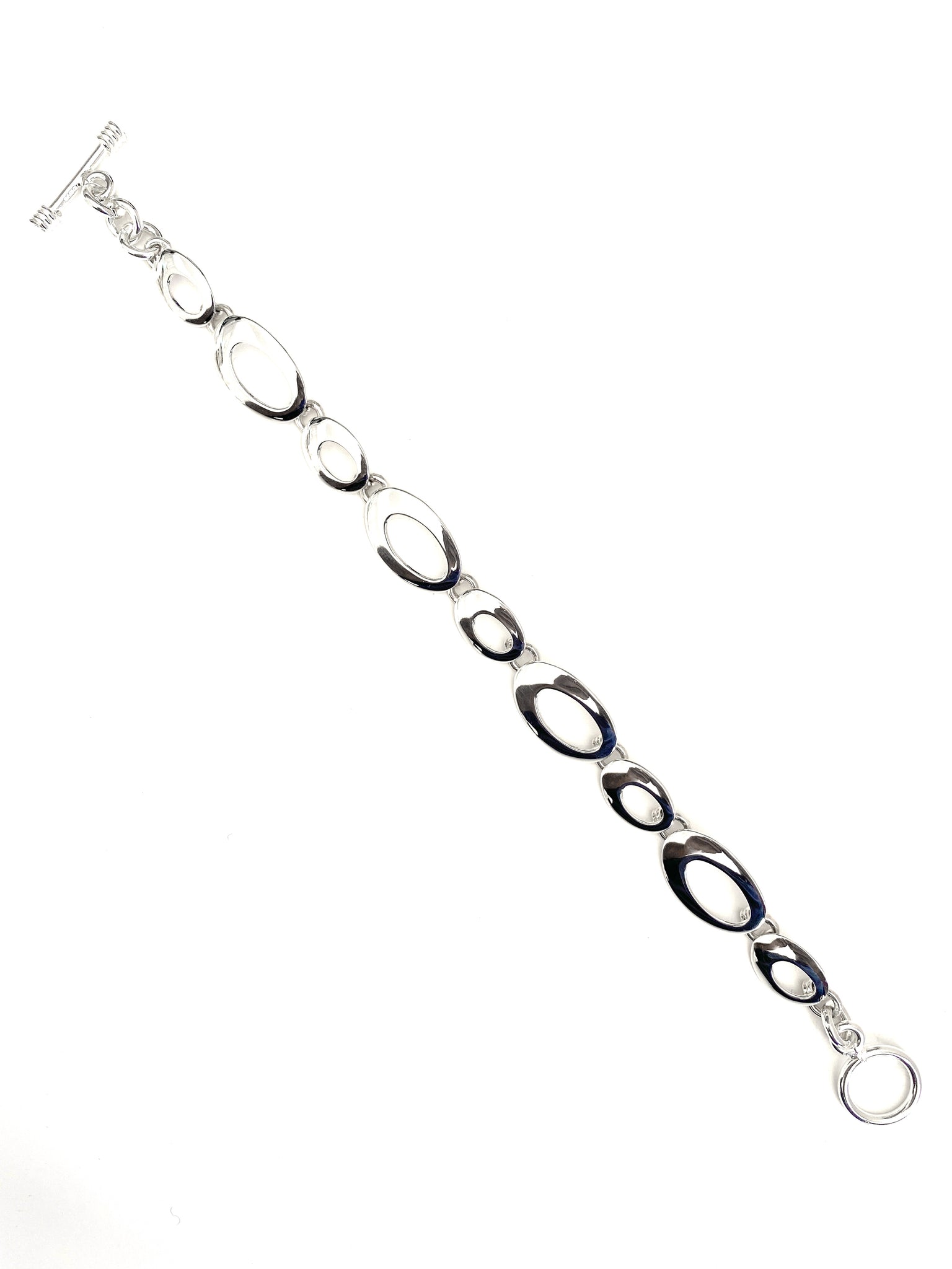 Elliptical Galaxy Silver Bracelet