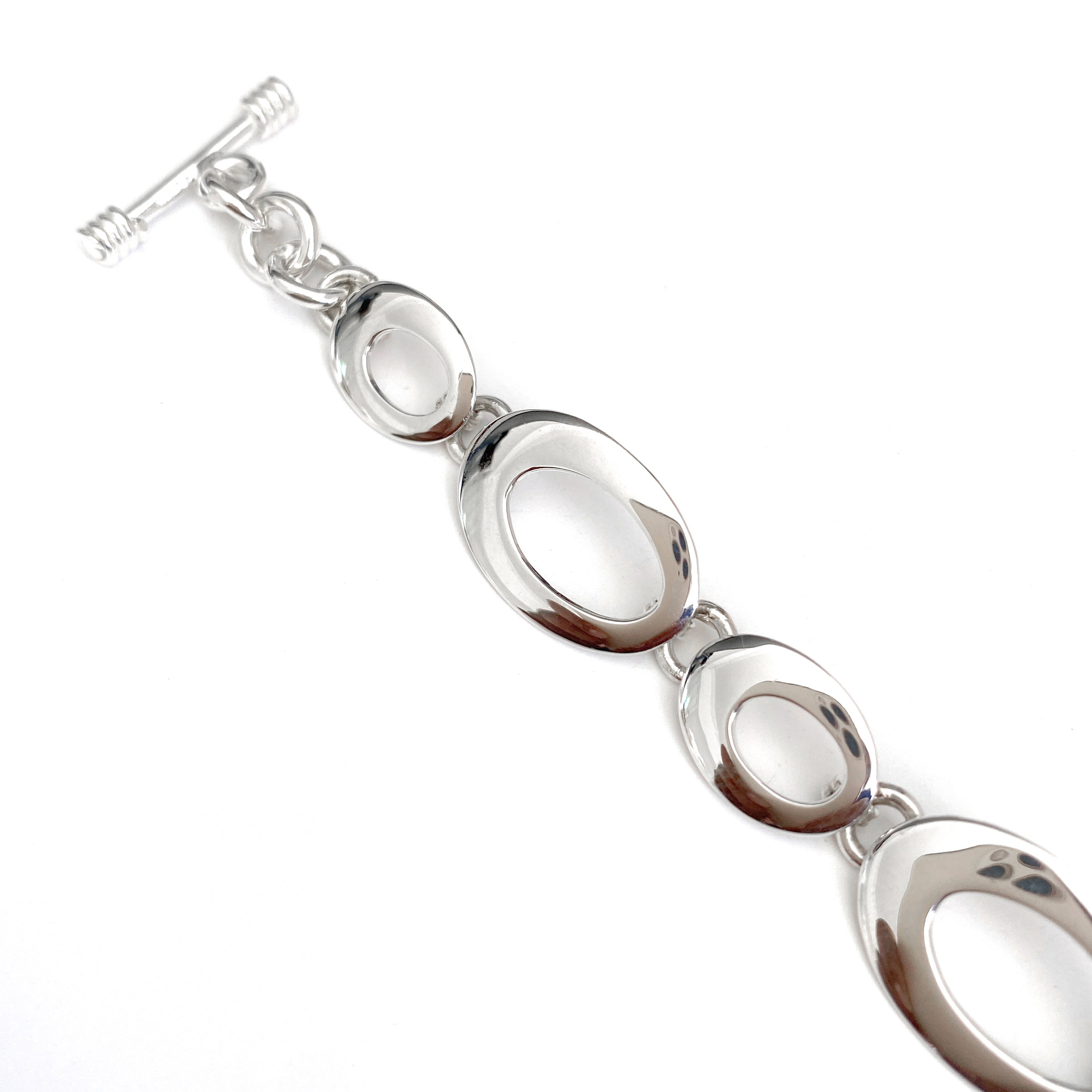 Elliptical Galaxy Silver Bracelet