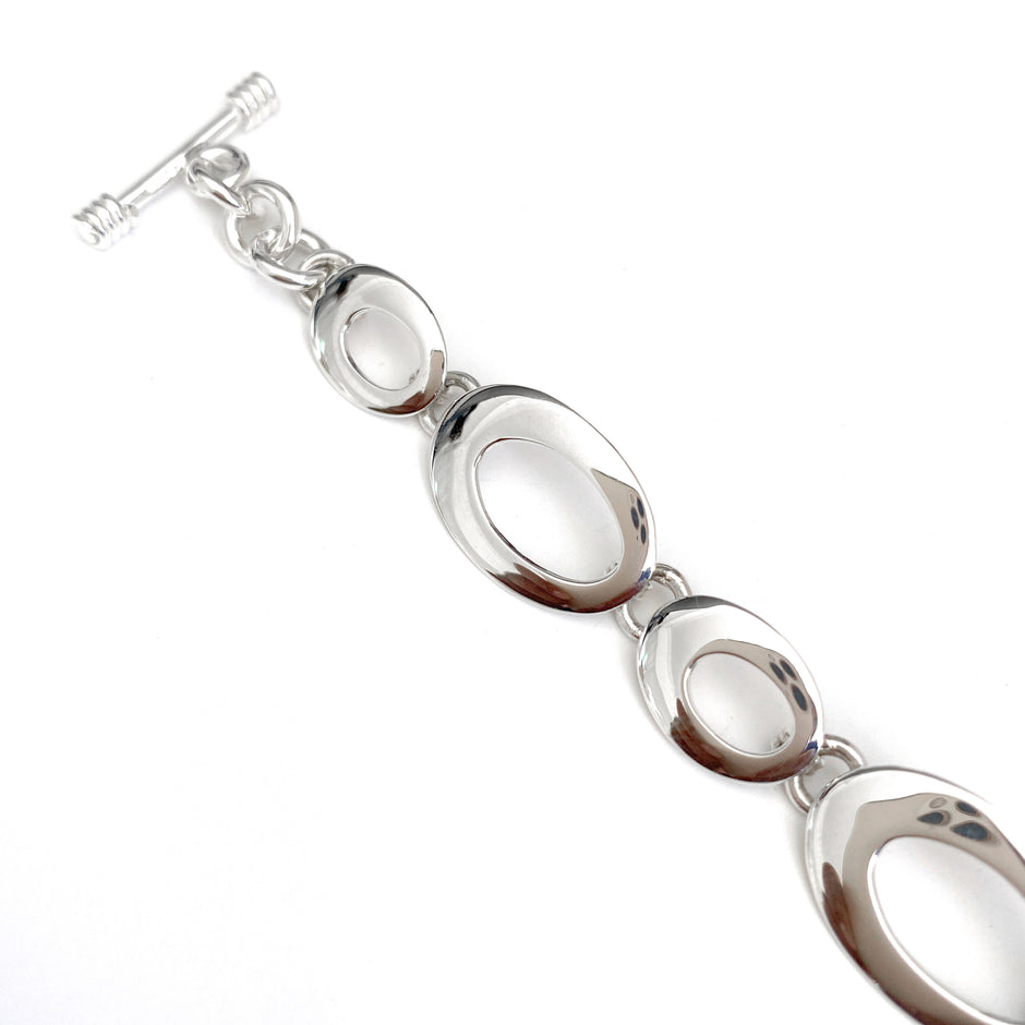 Elliptical Galaxy Silver Bracelet