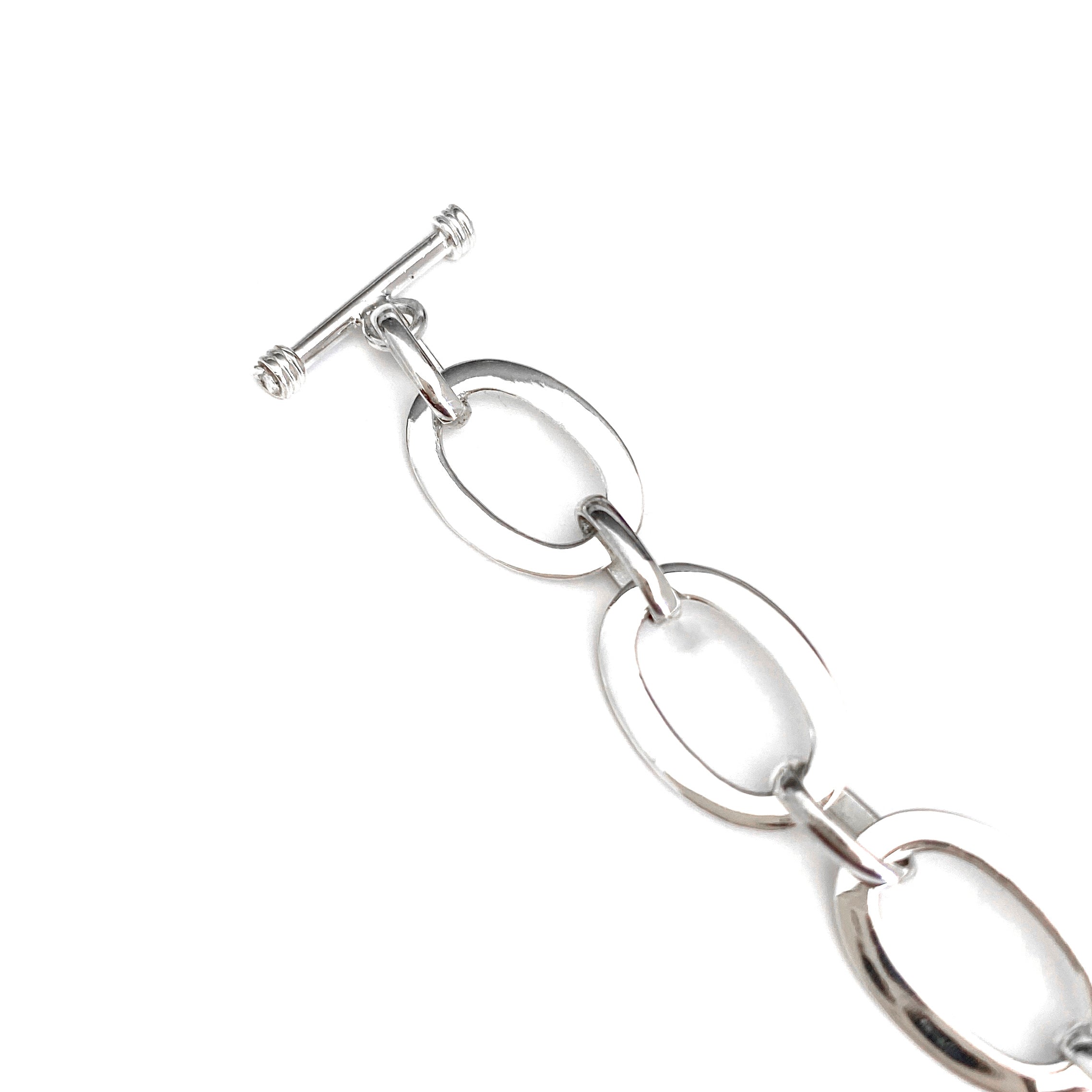 Silver Oval Bracelet