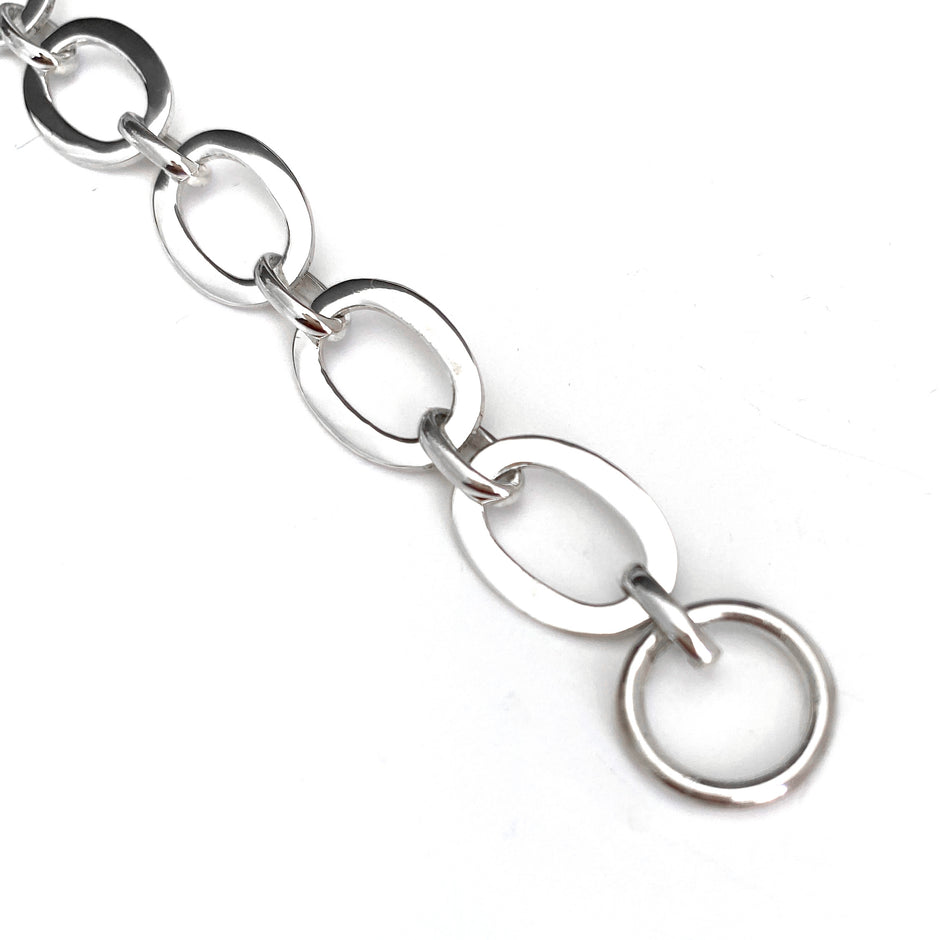Silver Oval Bracelet