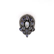 Iolite and Moonstone Peacock Ring
