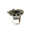 Peridot And Amethyst Peacock Ring