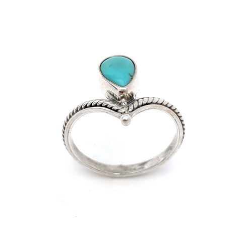 Silver Tiara With Larimar Ring
