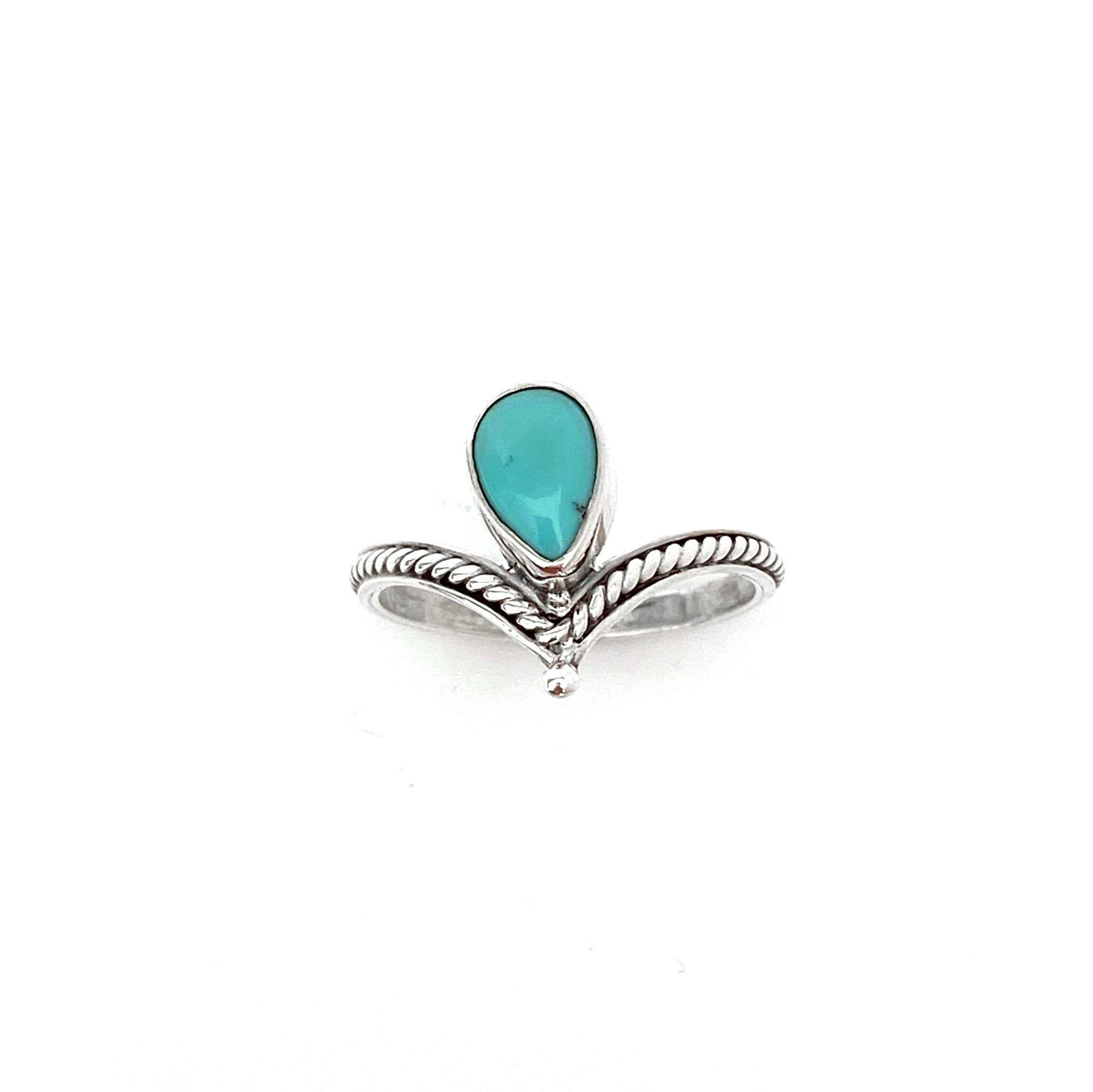 Silver Tiara With Larimar Ring