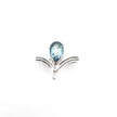 Silver Tiara With Blue Topaz Ring