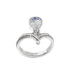 Silver Tiara With Moonstone Ring