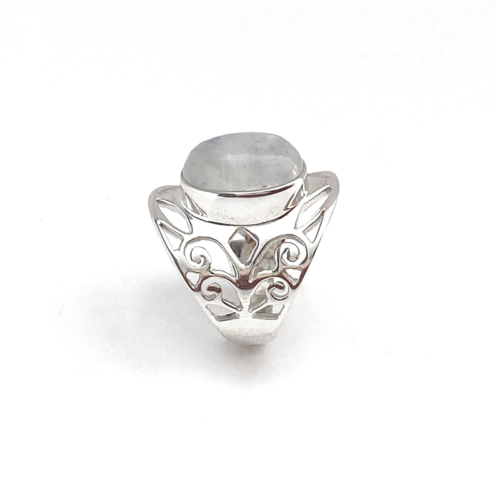 Grand Filigree Oval Moonstone Ring