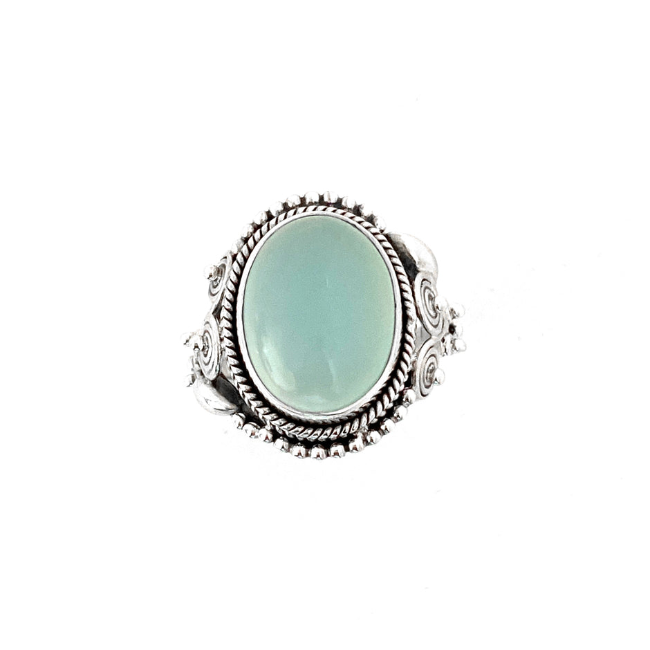 Royal Oval Aquamarine Ring