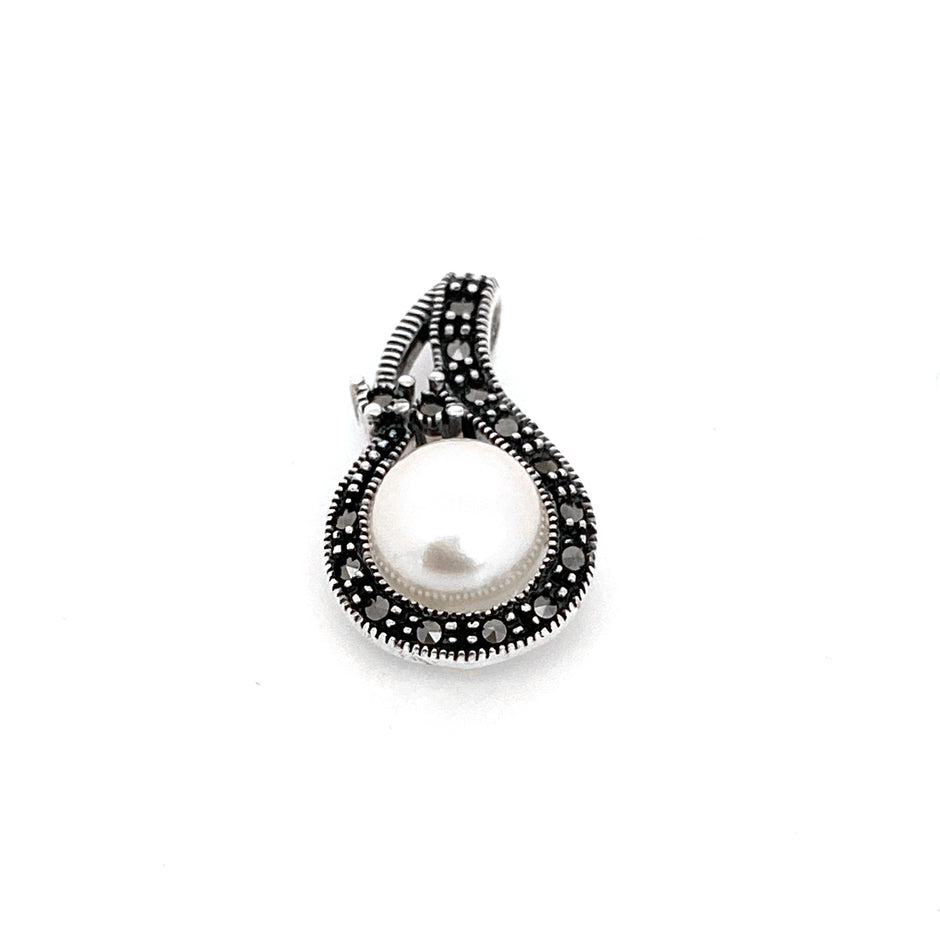 Marcasite Raindrop Pendant