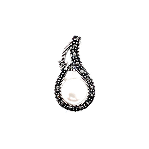 Marcasite Raindrop Pendant