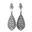Graceful Victorian Teardrop Marcasite Stud Earrings