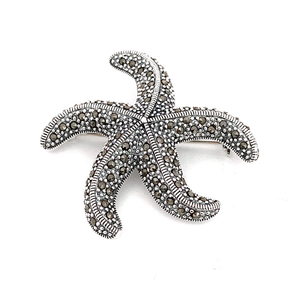 Magnificent Marcasite Starfish Brooch