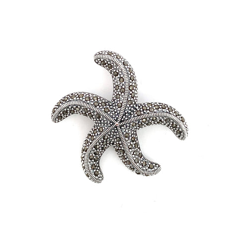 Magnificent Marcasite Starfish Brooch