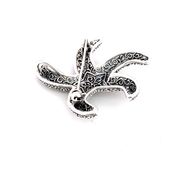 Magnificent Marcasite Starfish Brooch