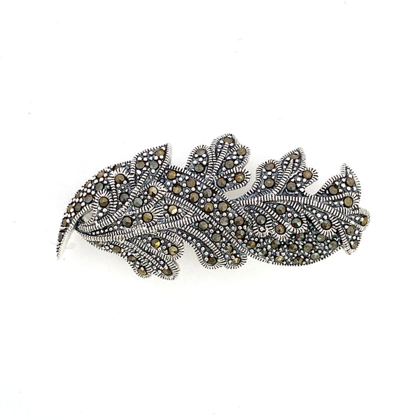 Floral Marcasite Brooch