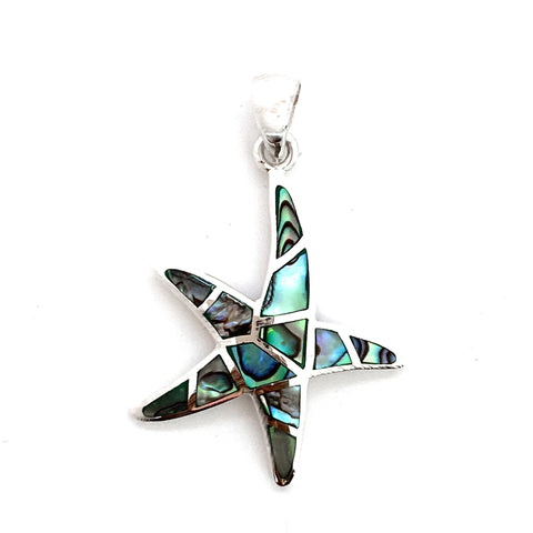 Abalone Shell Dancing Starfish Pendant