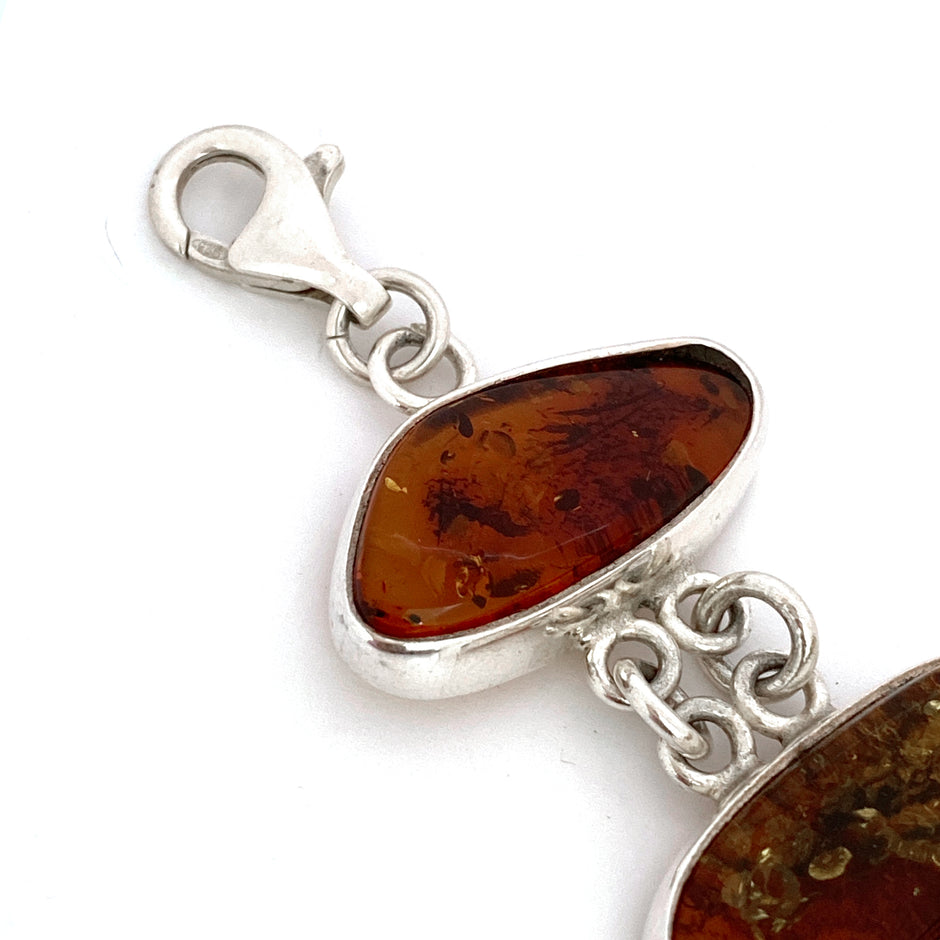 Sterling Silver Amber Bracelet