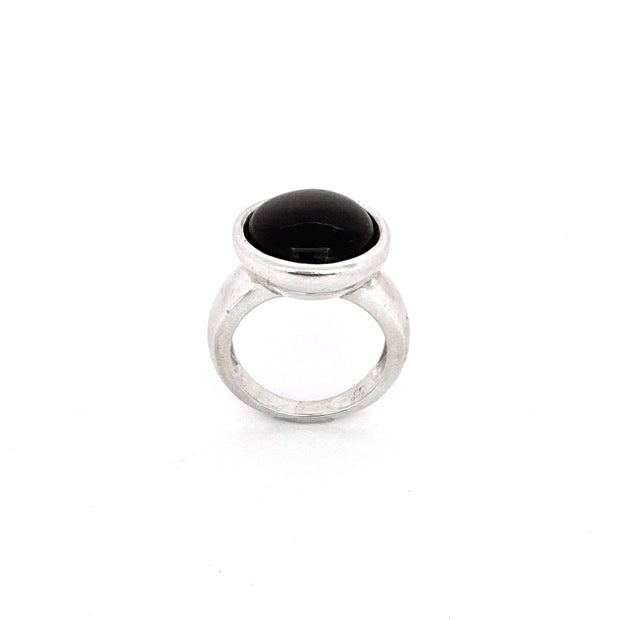 Silver Majestic Smokey Quartz Ring