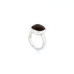 Stately Smokey Quartz Silver Ring