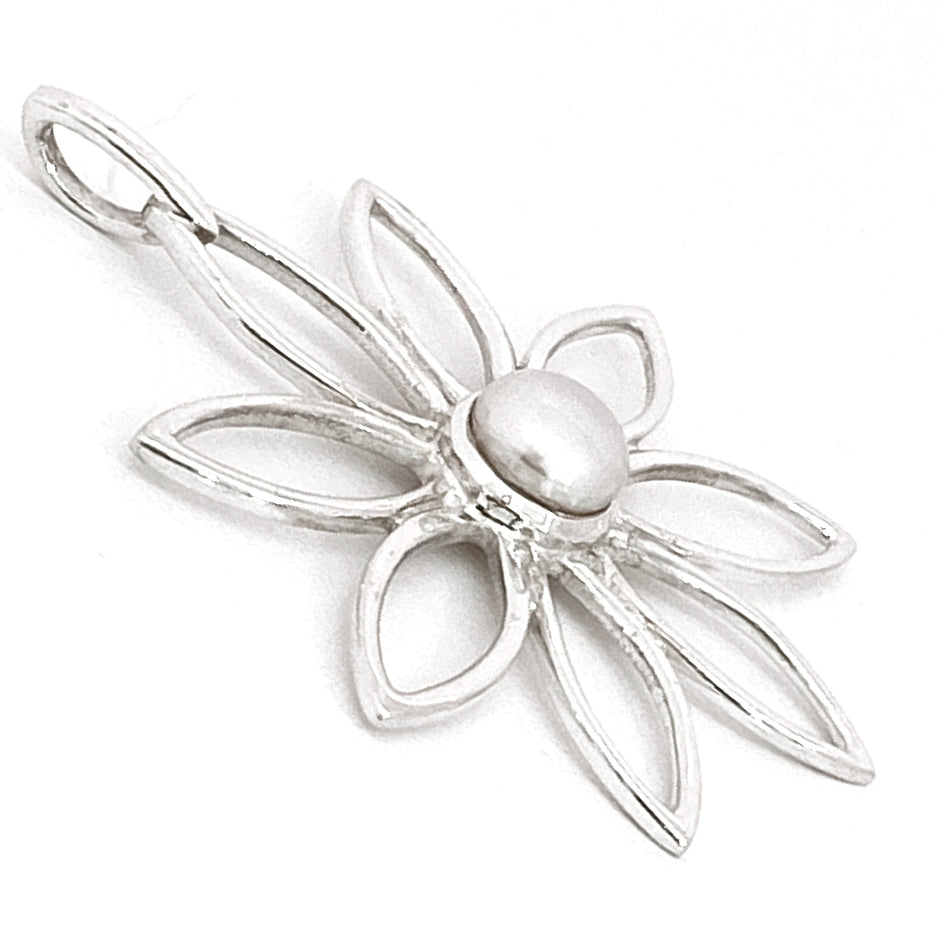 Mother of Pearl Flower Pendant