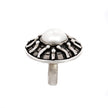 Oxidised Silver Mother of Pearl Ring