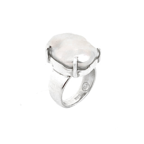 Silver Mother of Pearl Ring
