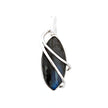 Silver Wavey Labradorite Pendant