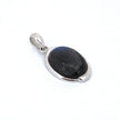 Silver Oval Labradorite Pendant