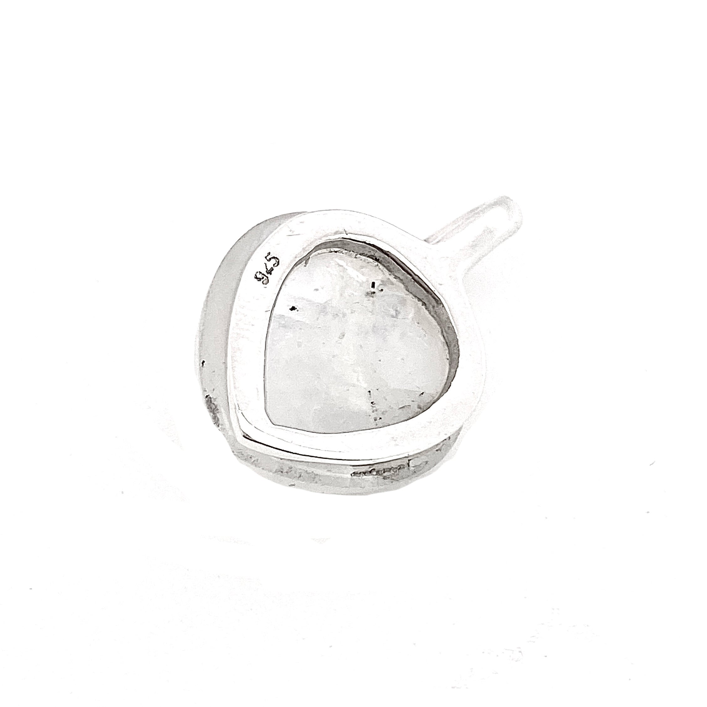 Silver Teardrop Moonstone Pendant