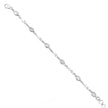 Ankh Cross Silver Moonstone Bracelet