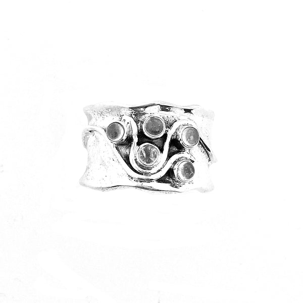Silver Moonstone Ring