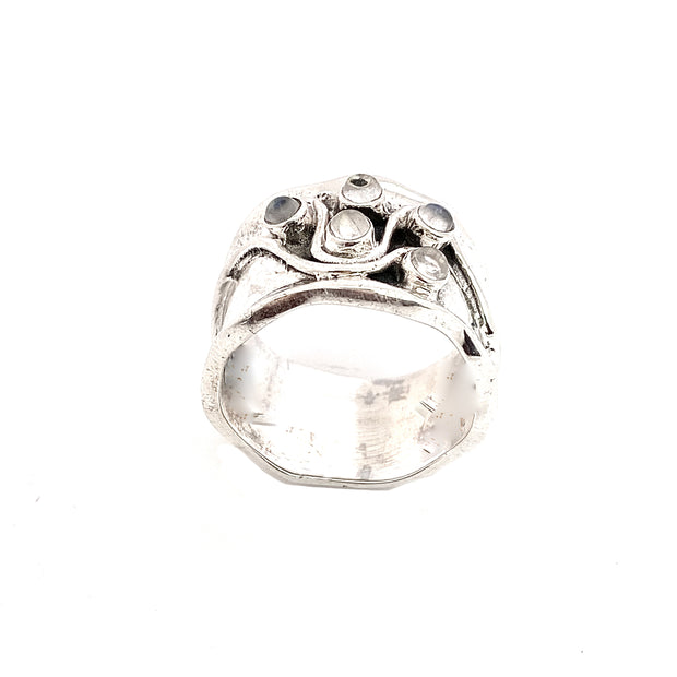 Silver Moonstone Ring