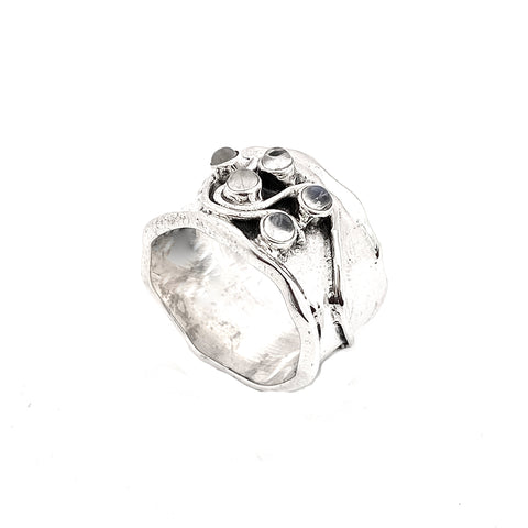 Silver Moonstone Ring