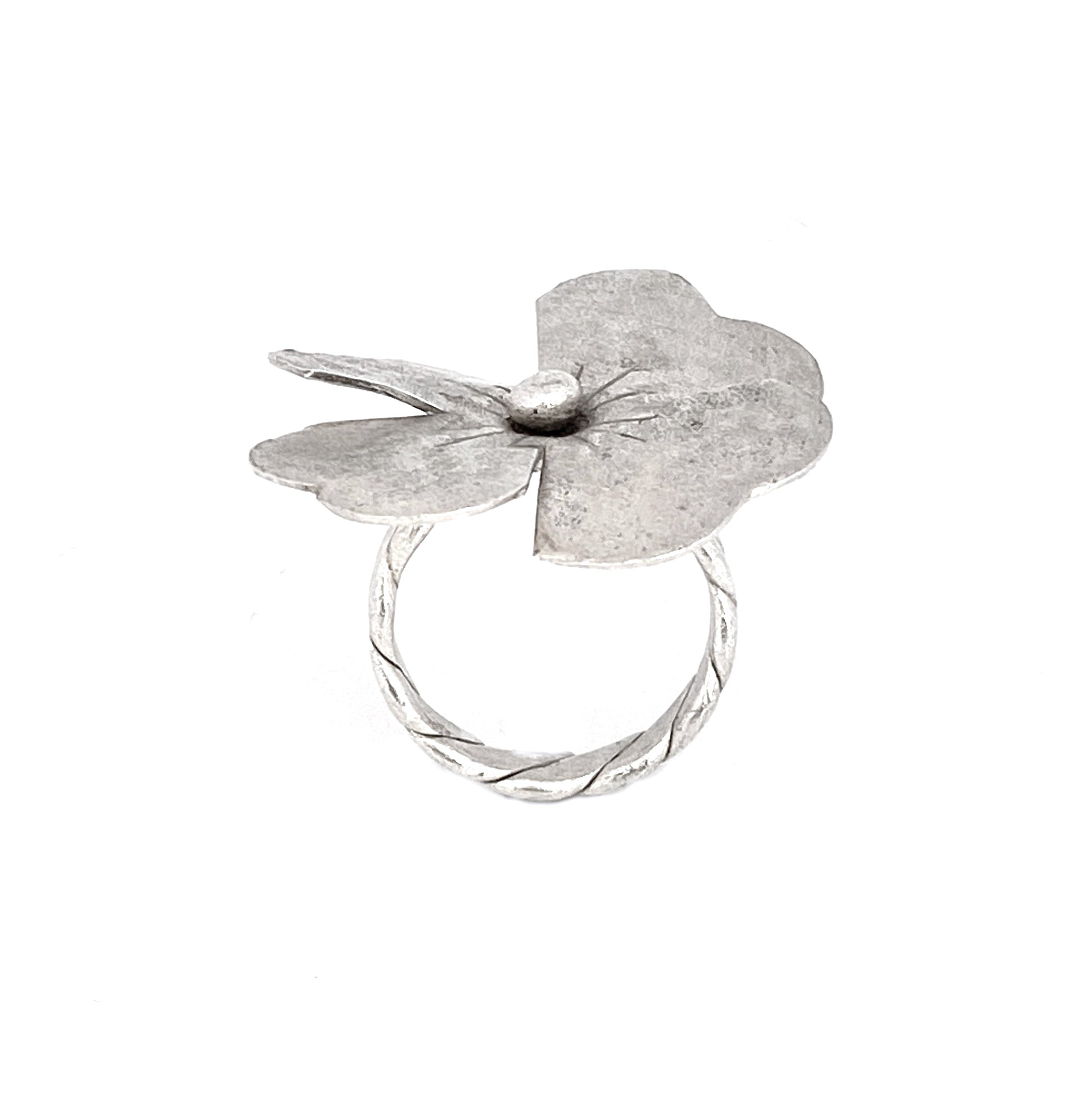 Silver Poppy Ring