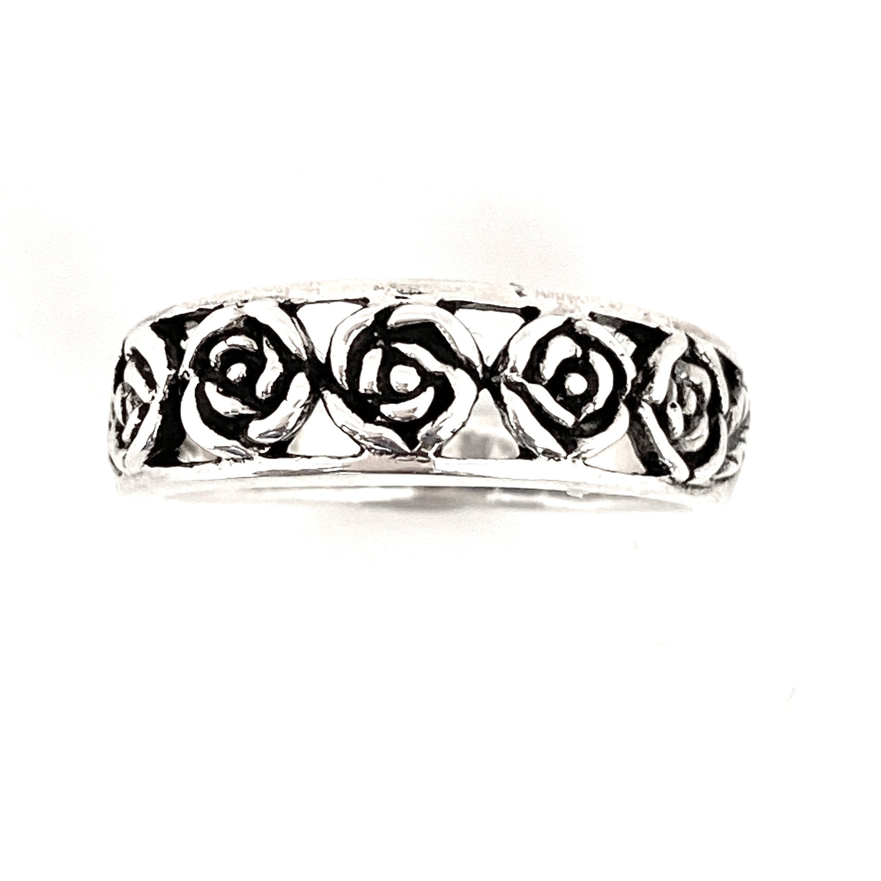 Silver Roses Ring