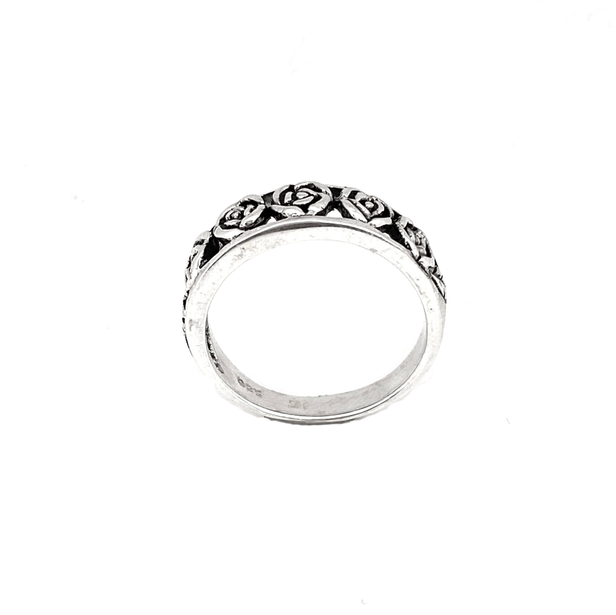 Silver Roses Ring