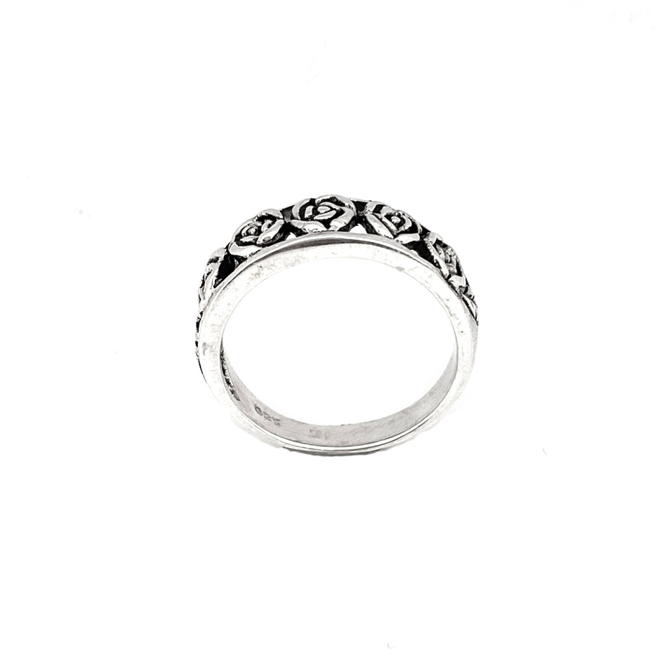 Silver Roses Ring