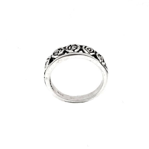 Silver Roses Ring