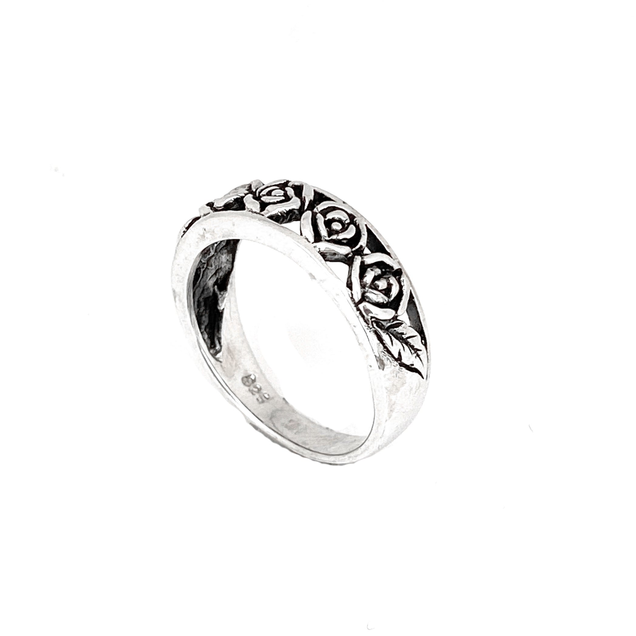 Silver Roses Ring